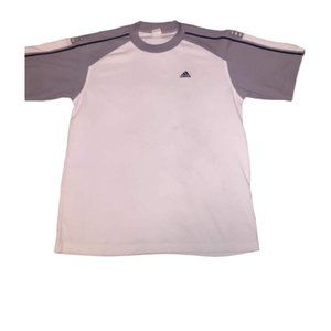 VTG adidas Men's Athletic Soccer Style T-Shirt Size Medium Off-White